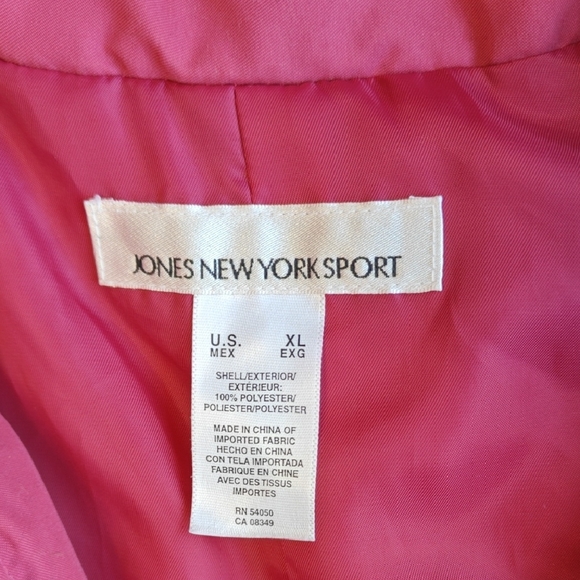 Pink Quilted Vest Jones New York Women's Size XL - Picture 2 of 7